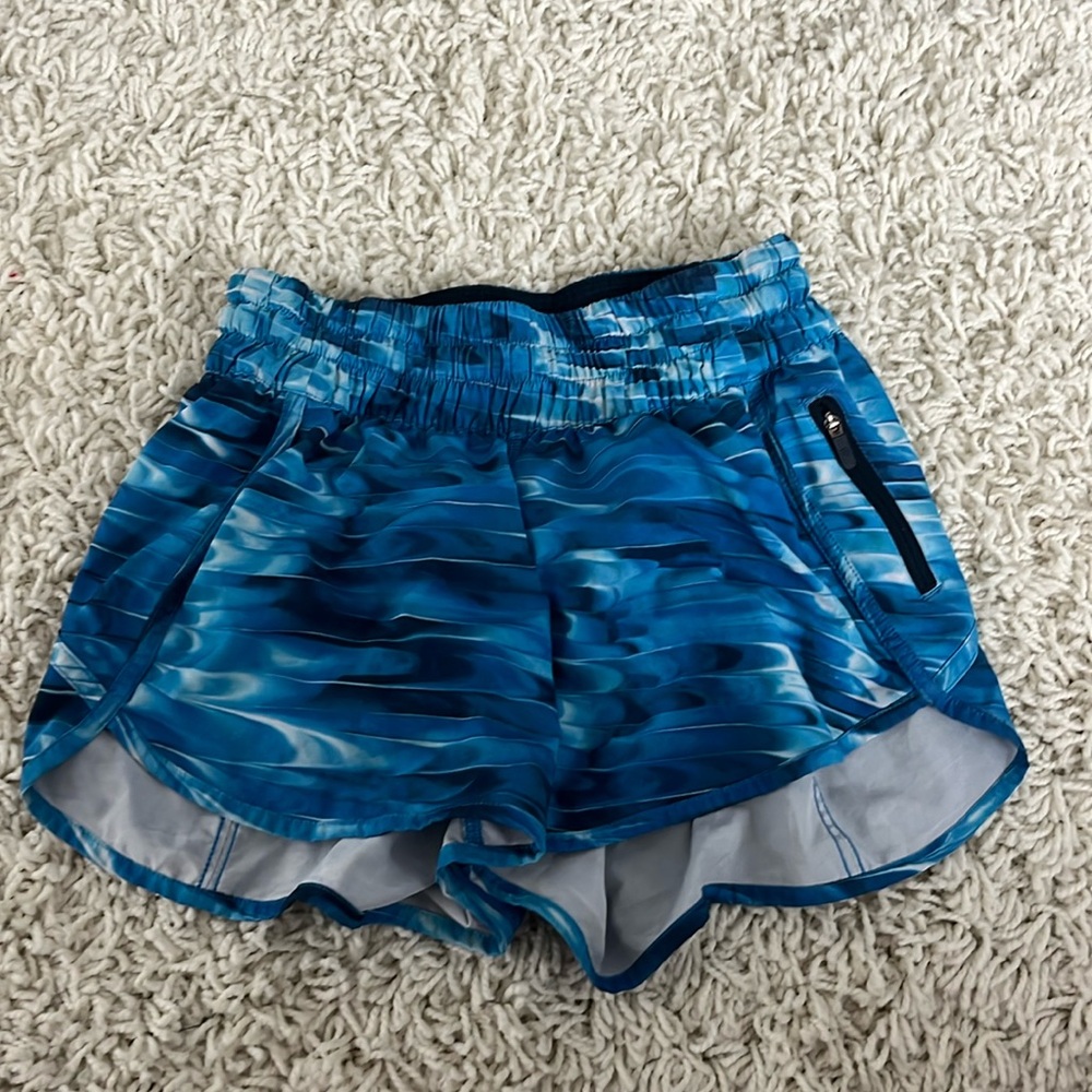 blue lululemon track that short